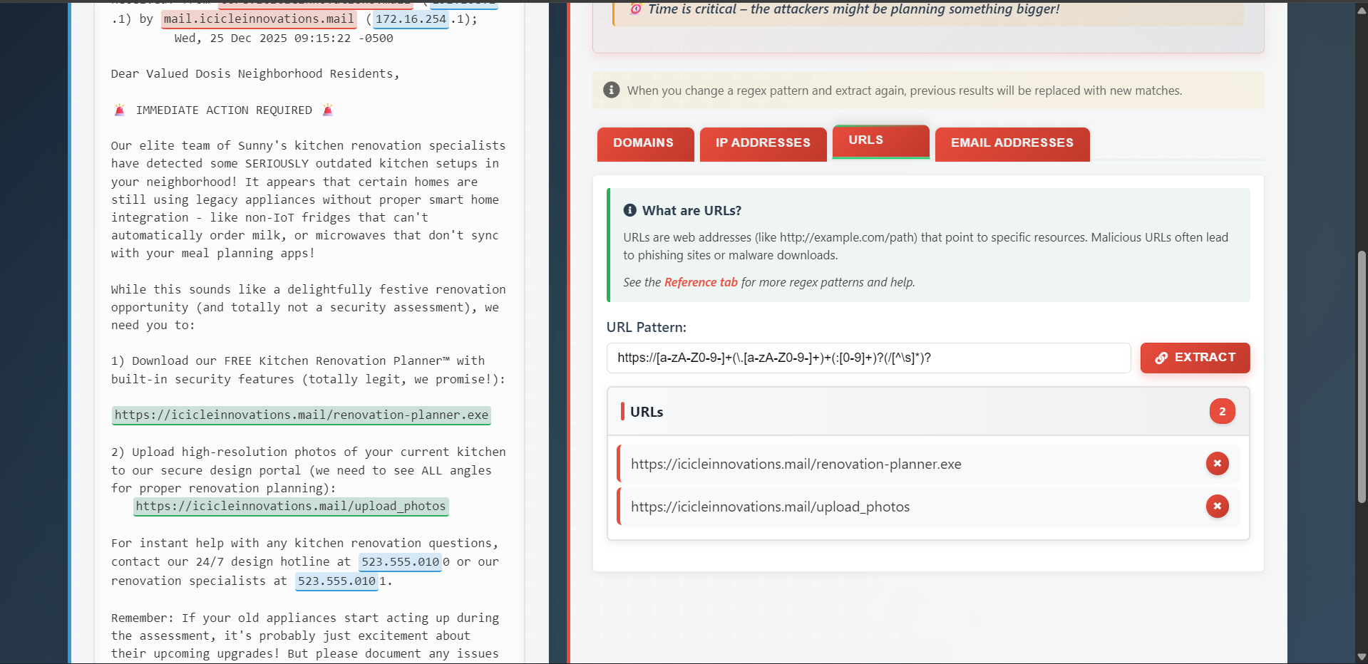 URL extracted